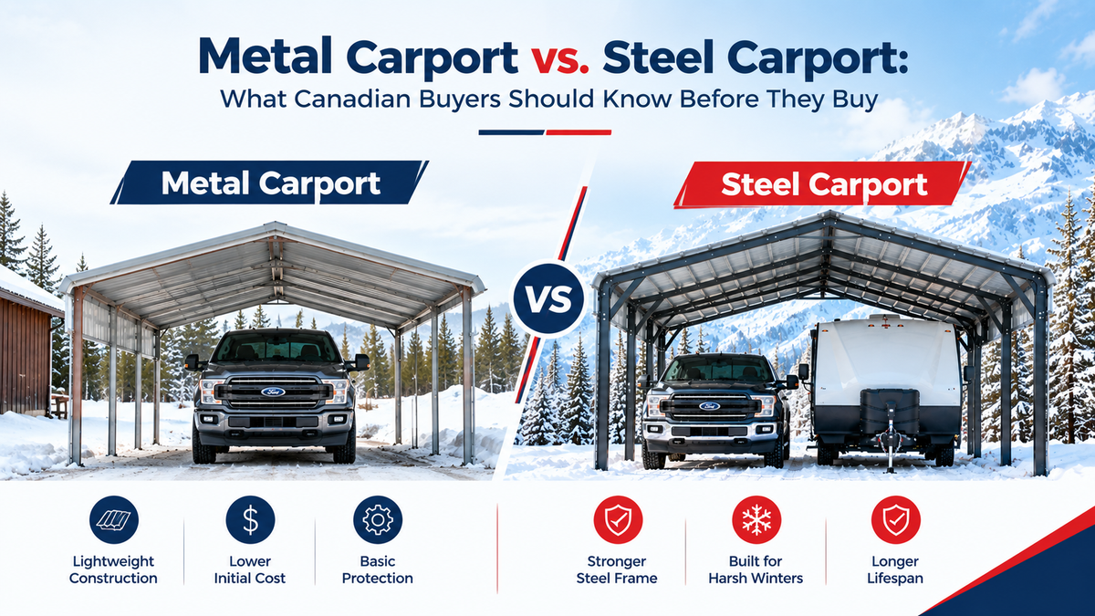 Metal Carport vs. Steel Carport: What Canadian Buyers Should Know Before They Buy