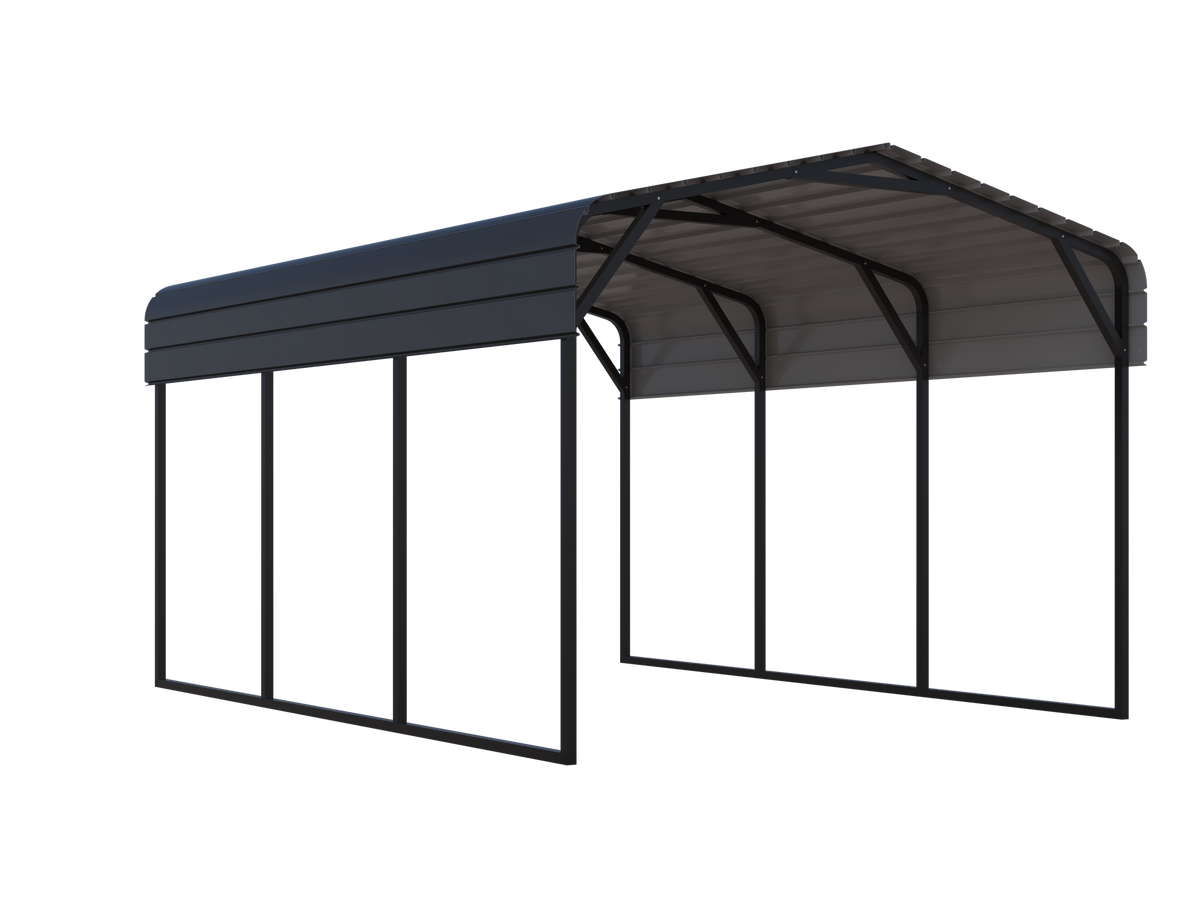 Portable Steel Carport 11' W x 15' L x 9'2" H