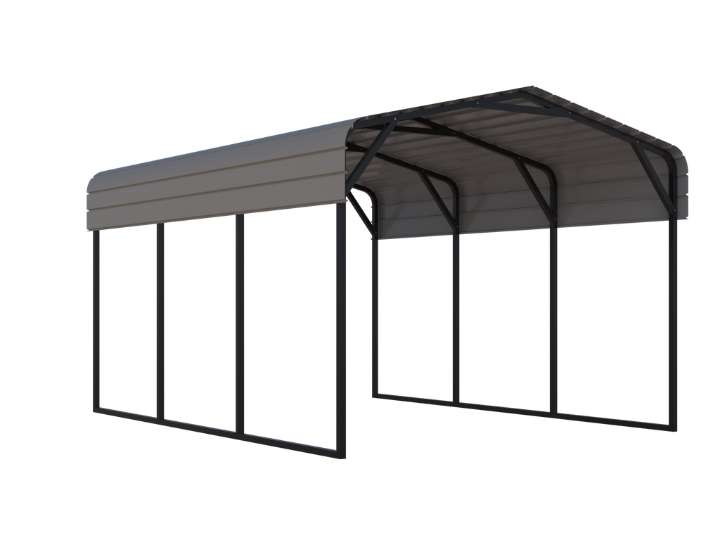 Portable Steel Carport 11' W x 15' L x 9'2" H
