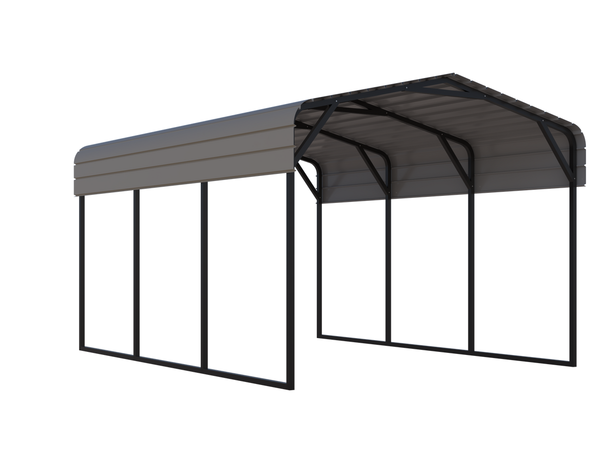 Portable Steel Carport 11' W x 15' L x 9'2" H