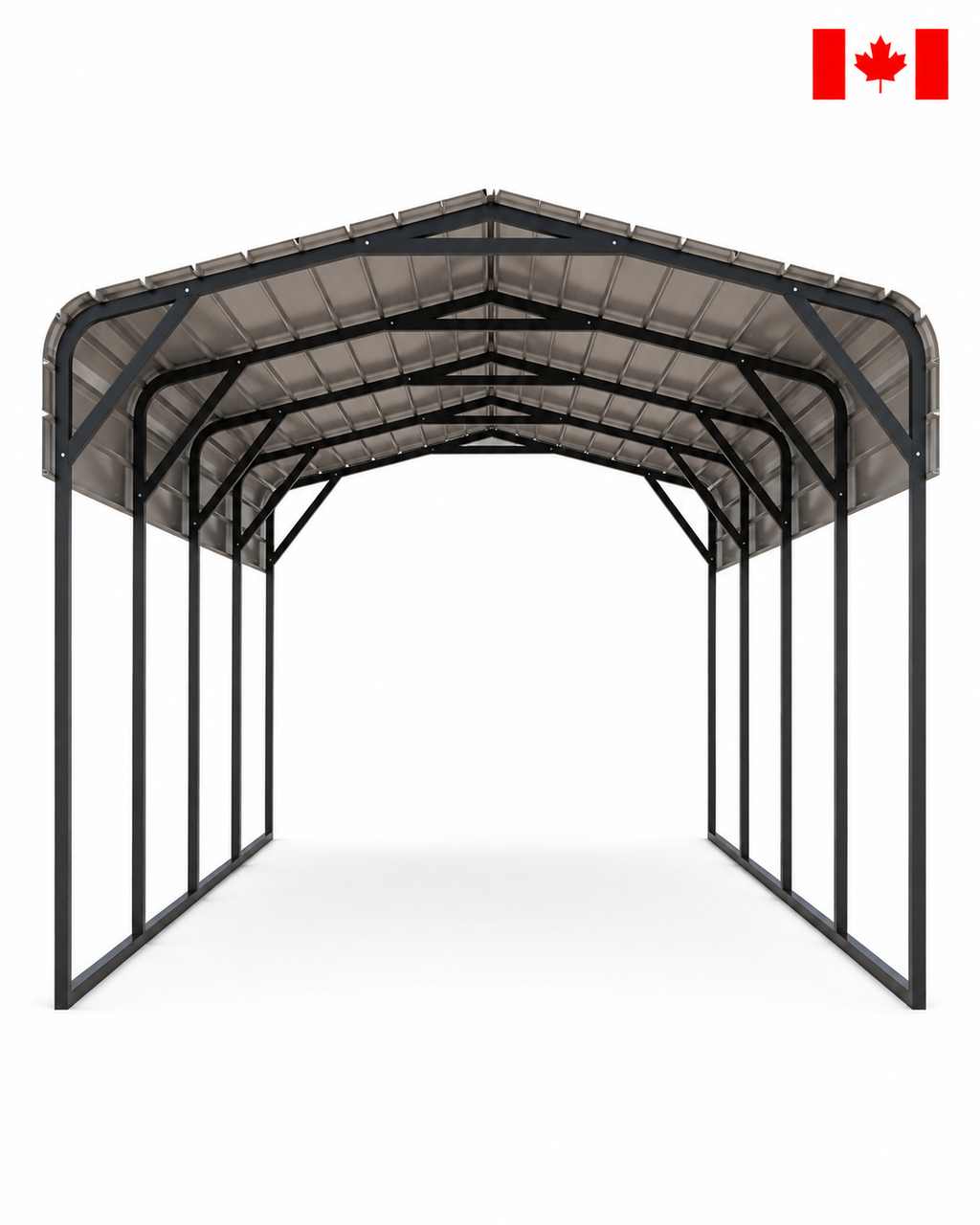 Portable Steel Carport 11' W x 20' L x 9'2" H