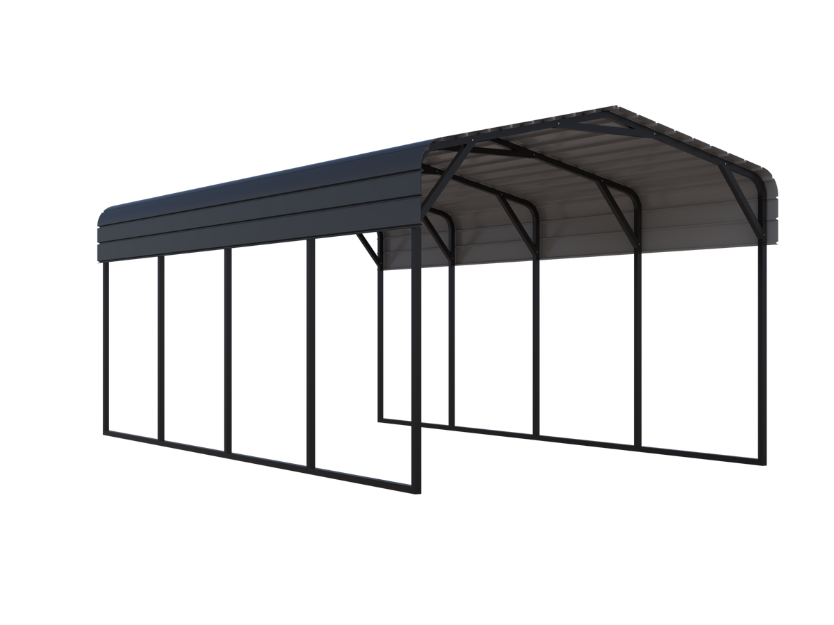 Portable Steel Carport 11' W x 20' L x 9'2" H