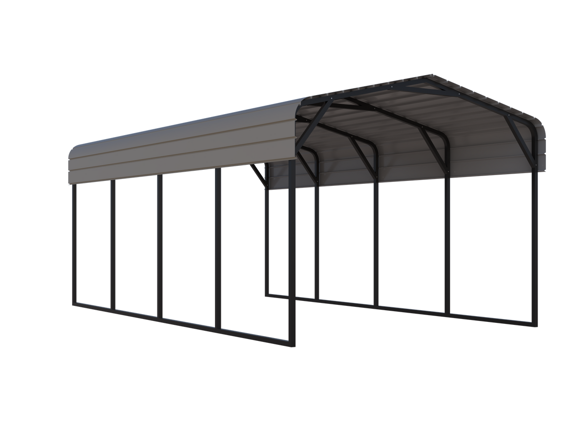 Portable Steel Carport 11' W x 20' L x 9'2" H