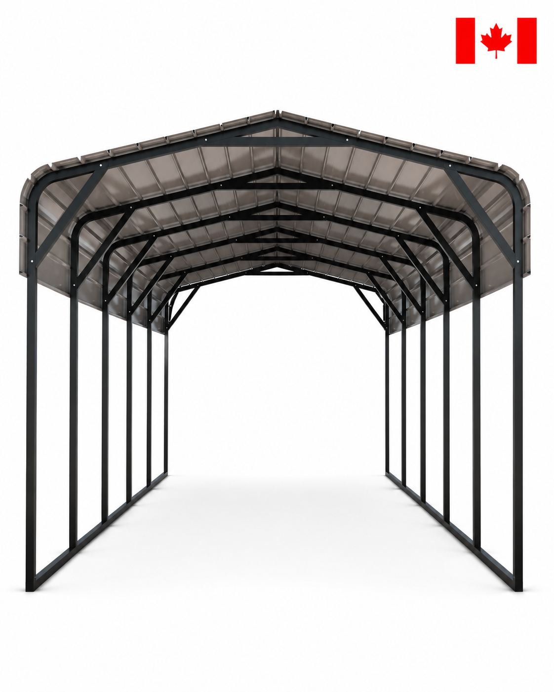 Portable Steel Carport 11' W x 25' L x 9'2" H