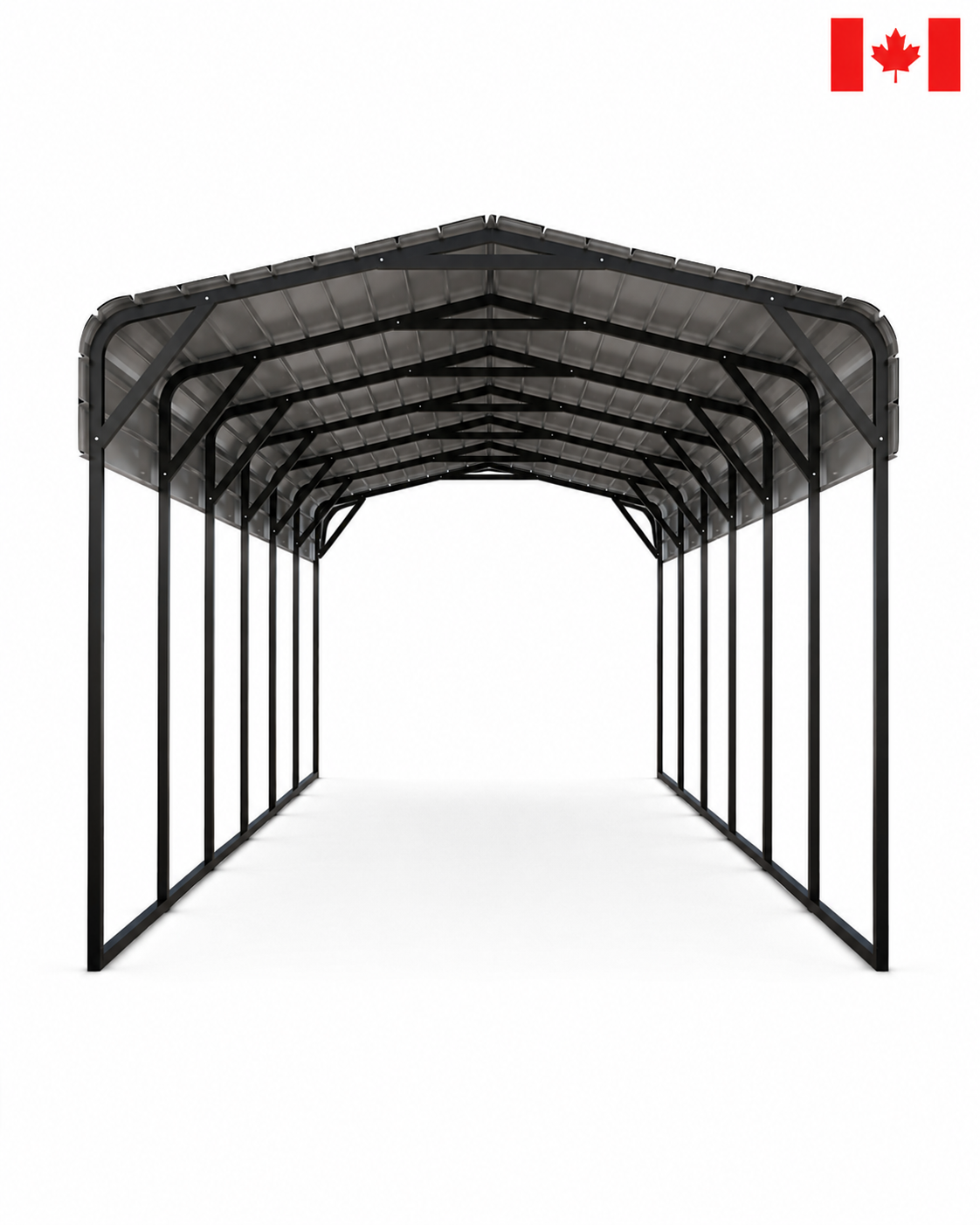 Portable Steel Carport 11' W x 30' L x 9'2" H