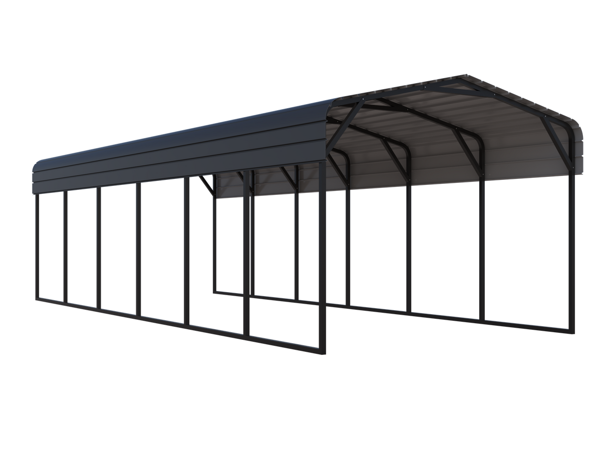 Portable Steel Carport 11' W x 30' L x 9'2" H