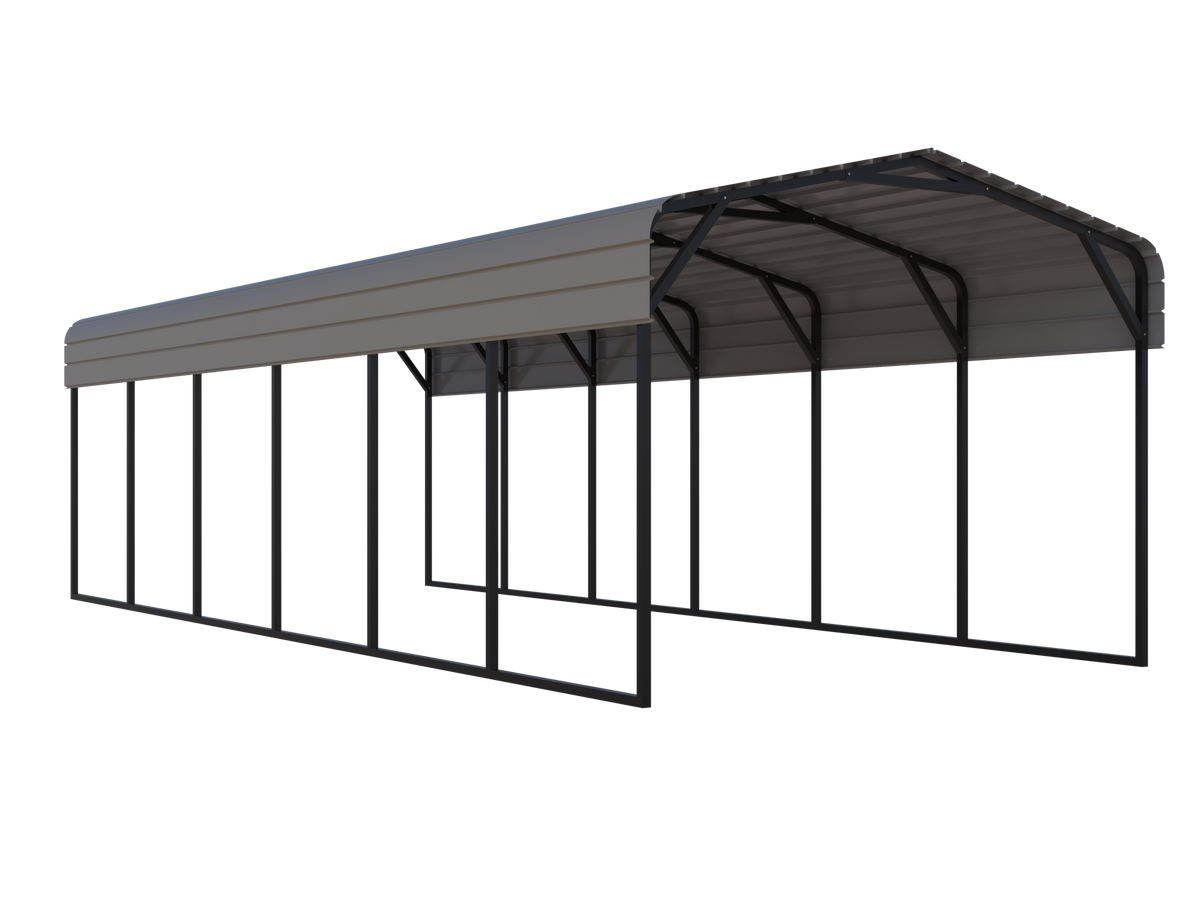 Portable Steel Carport 11' W x 30' L x 9'2" H