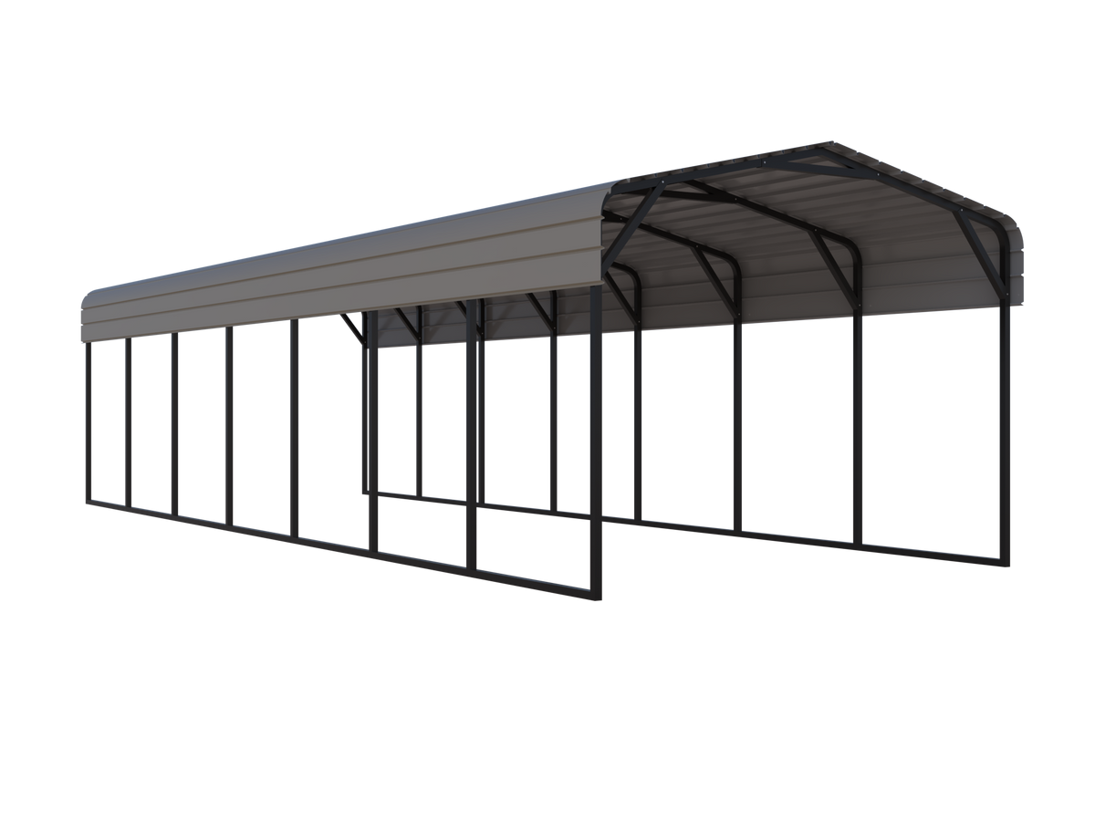 Portable Steel Carport 11' W x 35' L x 9'2" H