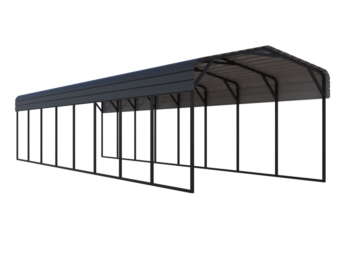 Portable Steel Carport 11' W x 40' L x 9'2" H