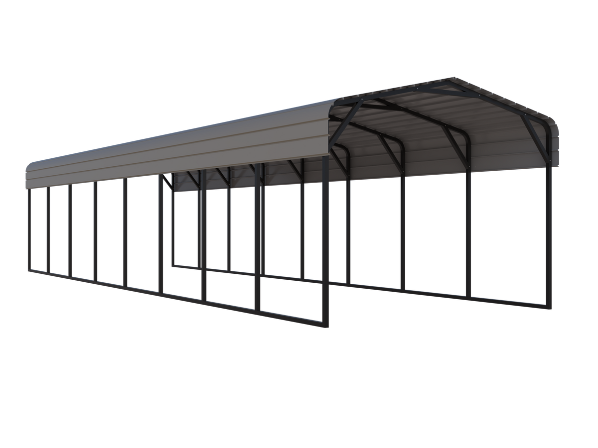 Portable Steel Carport 11' W x 40' L x 9'2" H