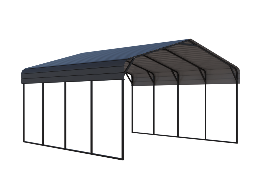 Portable Steel Carport 20' W x 20' L x 12'9" H