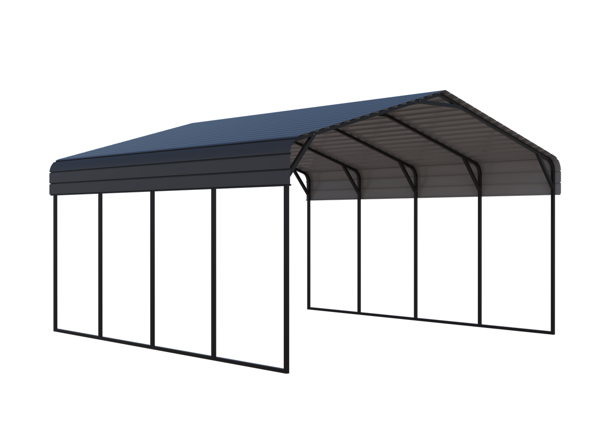 Portable Steel Carport 20' W x 20' L x 12'9" H