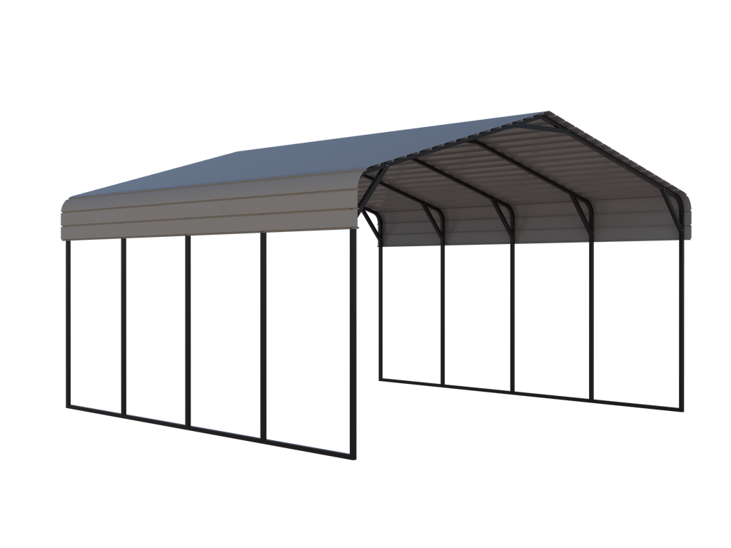 Portable Steel Carport 20' W x 20' L x 12'9" H