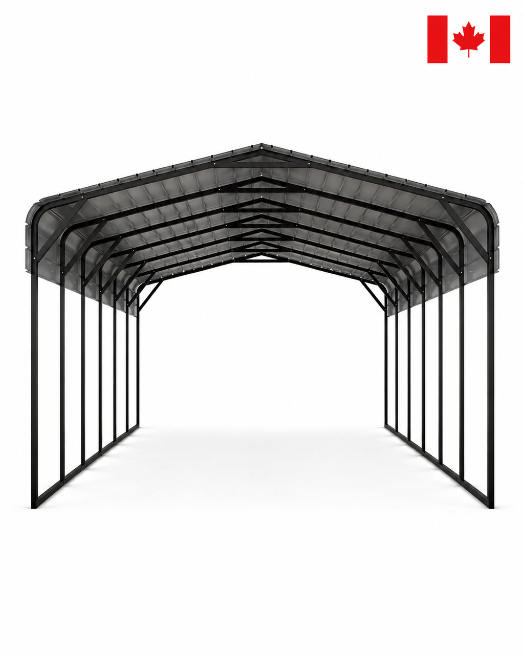 Portable Steel Carport 20' W x 30' L x 12'9" H