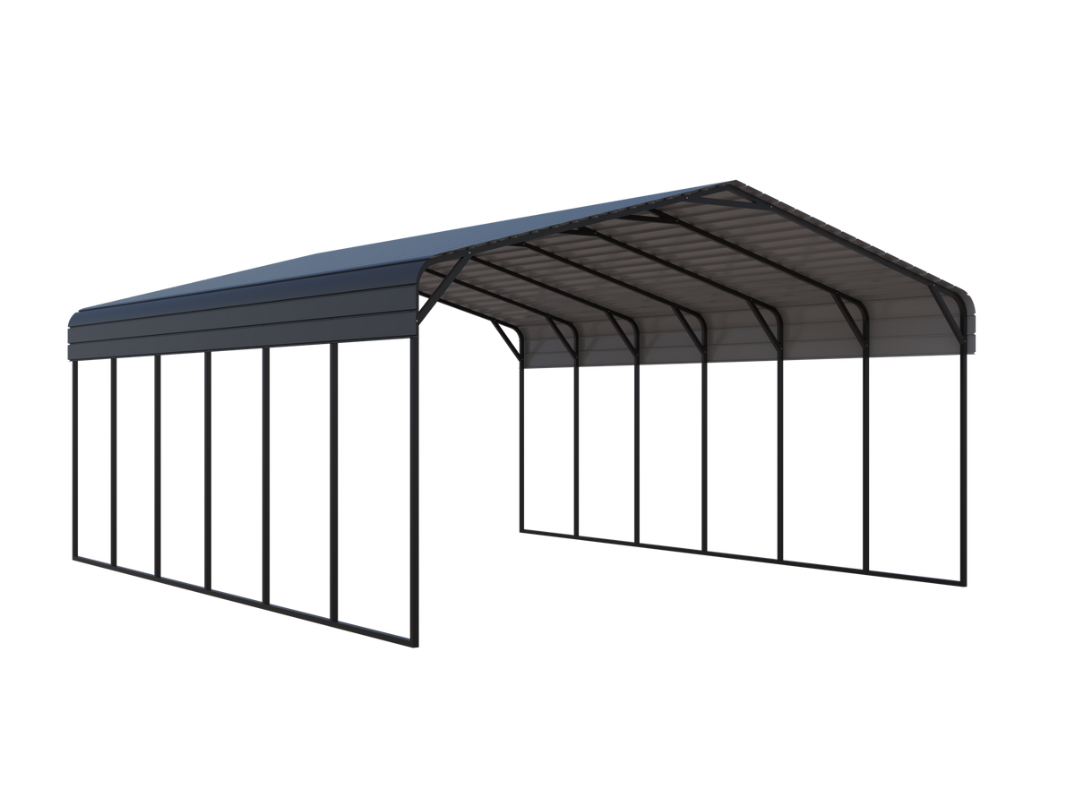 Portable Steel Carport 20' W x 30' L x 12'9" H