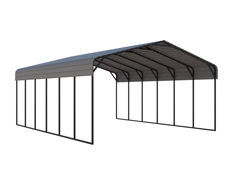 Portable Steel Carport 20' W x 30' L x 12'9" H