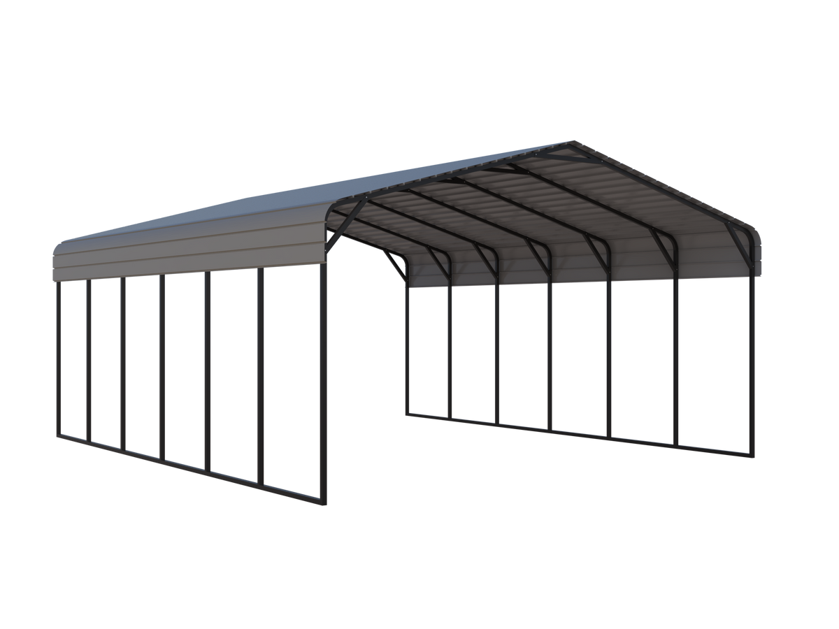 Portable Steel Carport 20' W x 30' L x 12'9" H