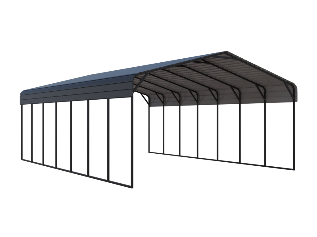 Portable Steel Carport 20' W x 35' L x 12'9" H
