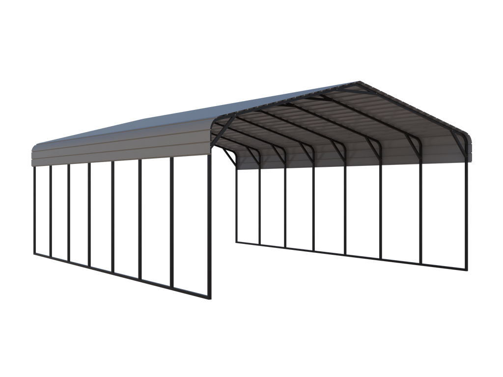 Portable Steel Carport 20' W x 35' L x 12'9" H