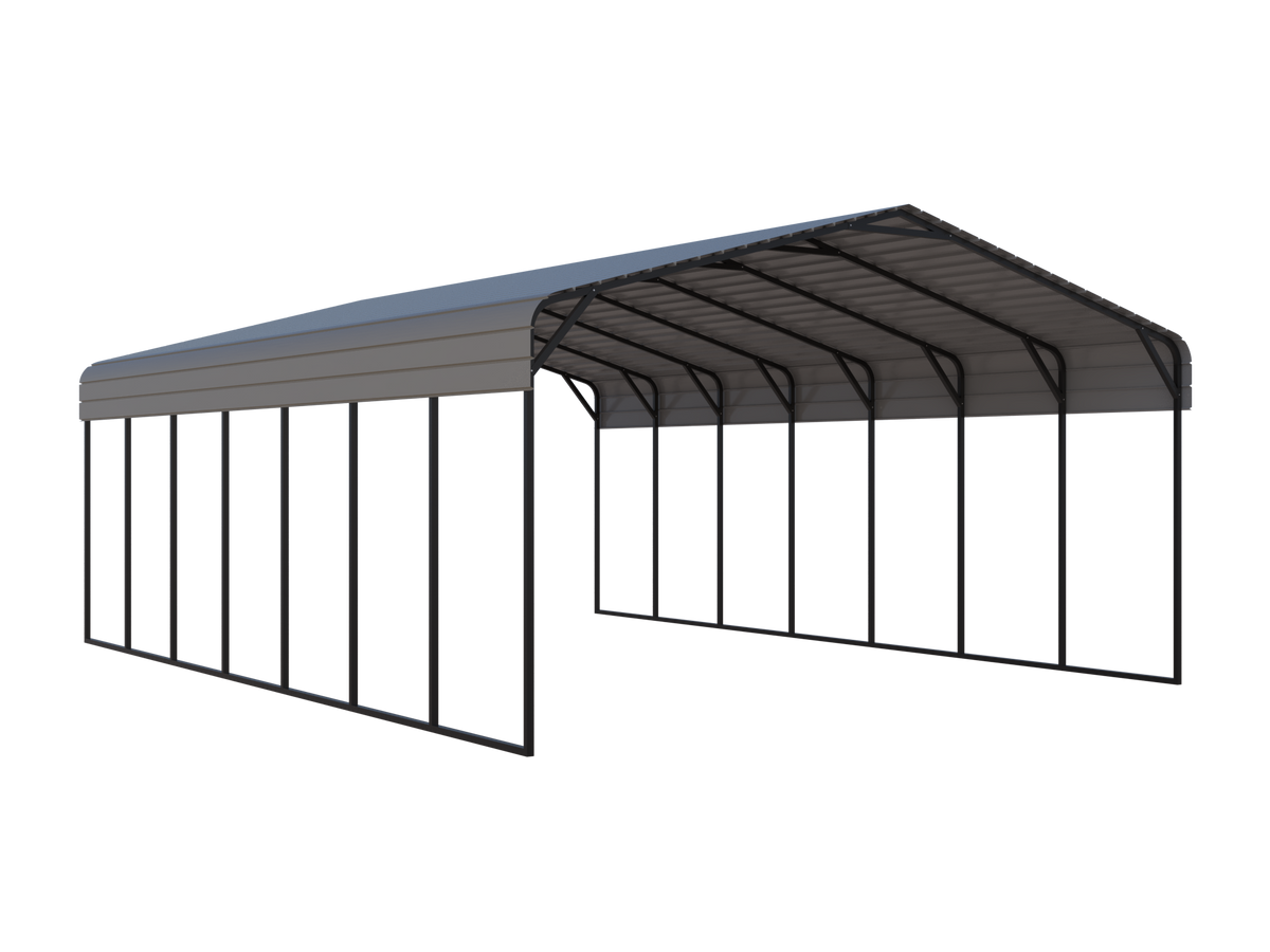 Portable Steel Carport 20' W x 35' L x 12'9" H
