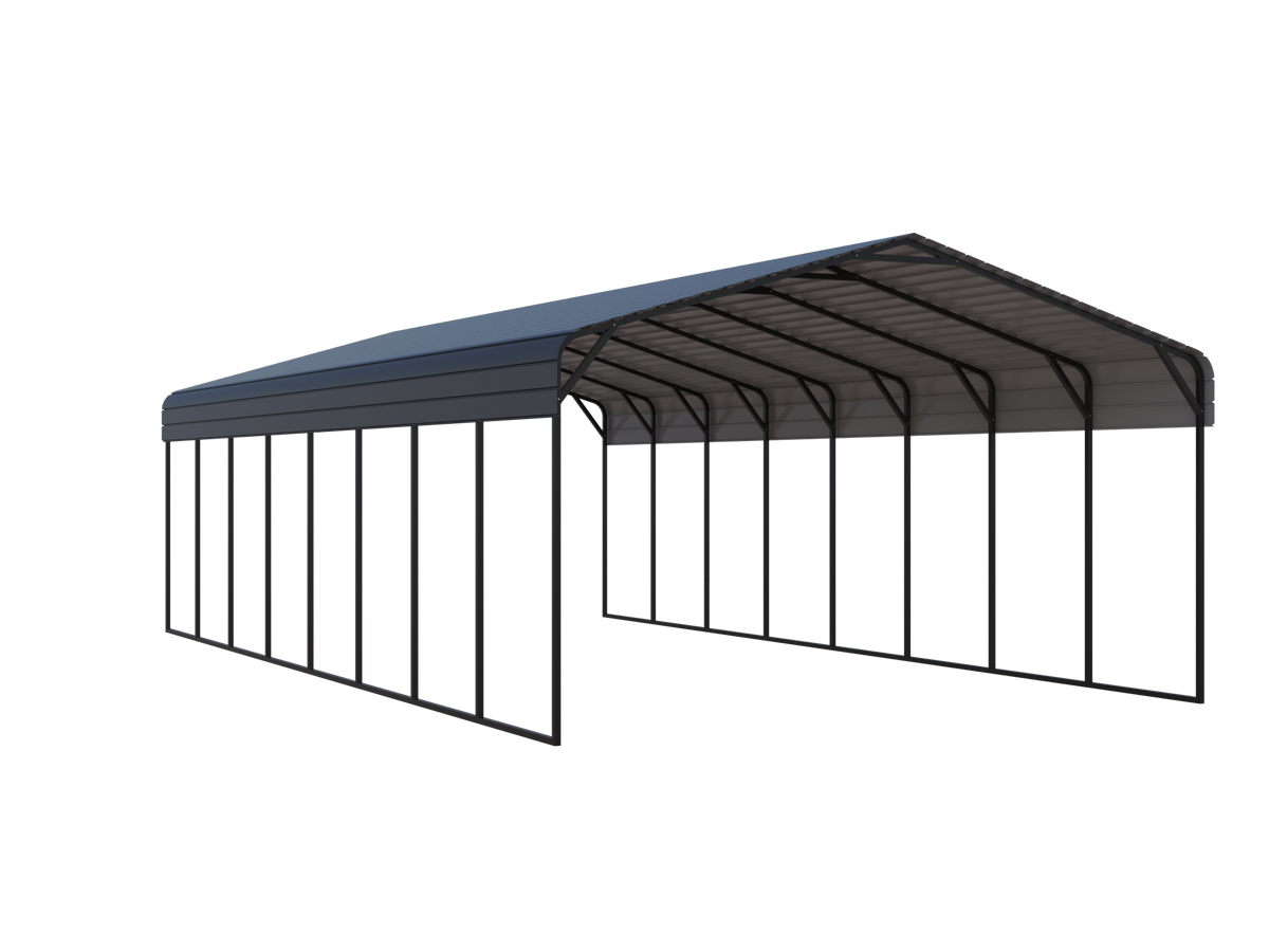 Portable Steel Carport 20' W x 40' L x 12'9"H