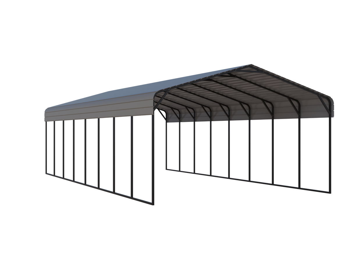 Portable Steel Carport 20' W x 40' L x 12'9"H